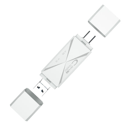 ADS-218 8 Pin+USB+Type-C Multi-function Card Reader