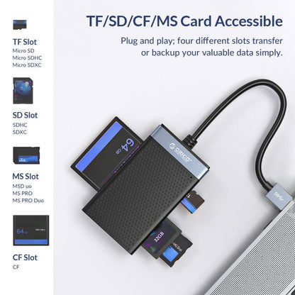 ORICO CL4T-C3 4-in-1 Simultaneously Type-C Multifunction Card Reader, CL4T-C3
