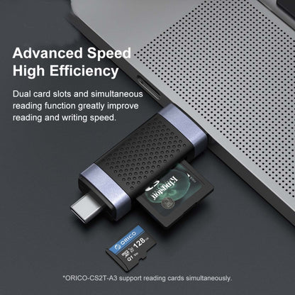 ORICO CS2T-A3 TF/SD Dual Port USB-A3.0 Dual Read Card Reader, CS2T-A3