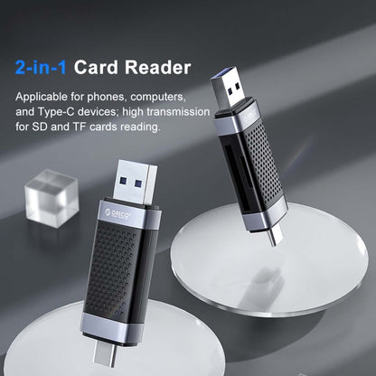 ORICO CS2D-A3 TF/SD Dual Port USB-A3.0 Single Read Card Reader, CS2D-A3