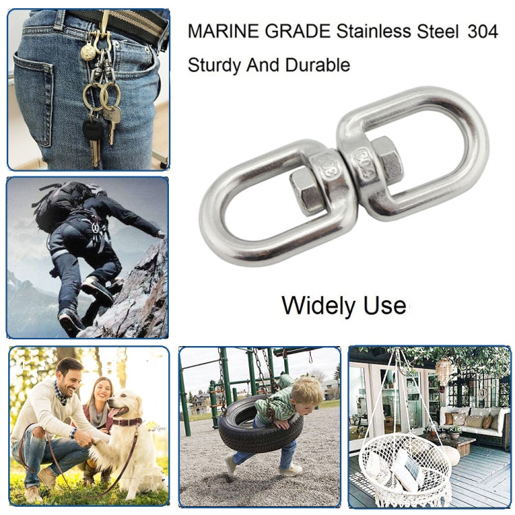 8mm 304 Stainless Steel Universal Rotating Ring, 4mm, 5mm, 6mm, 8mm, 10mm