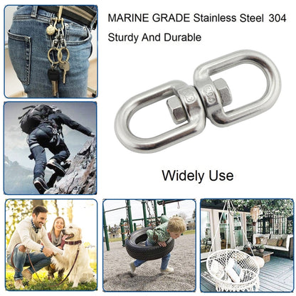 8mm 304 Stainless Steel Universal Rotating Ring, 4mm, 5mm, 6mm, 8mm, 10mm