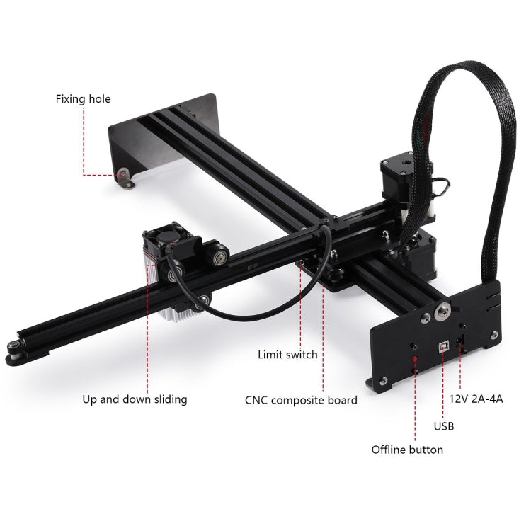NEJE MASTER 3 Plus Laser Engraver with A40640 Laser Module, MASTER 3 Plus with A40640 (EU Plug), MASTER 3 Plus with A40640 (US Plug)