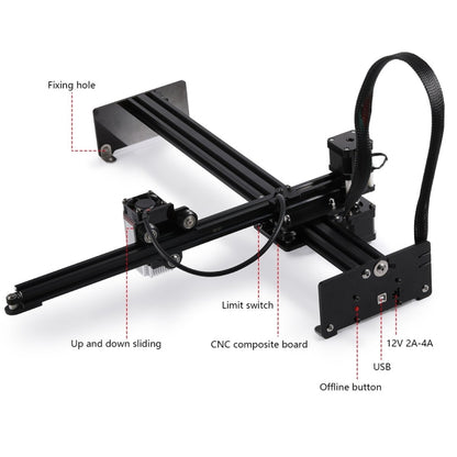 NEJE MASTER 3 Plus Laser Engraver with A40640 Laser Module, MASTER 3 Plus with A40640 (EU Plug), MASTER 3 Plus with A40640 (US Plug)