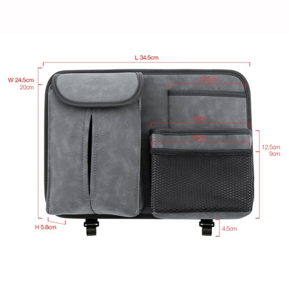 2 PCS Car Seat Back Hanging Bag Sheepskin Leather Storage Bag With Hook