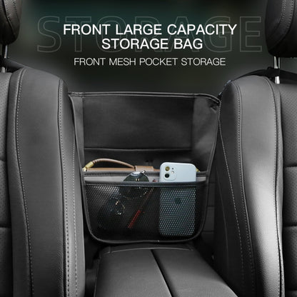 2 PCS Car Center Console Hanging Bag Sheepskin Leather Storage Bag