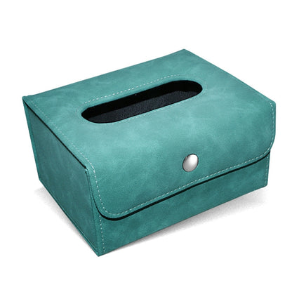 2 PCS Car Hanging Type Tissue Box Sheepskin Leather Facial Tissue Case