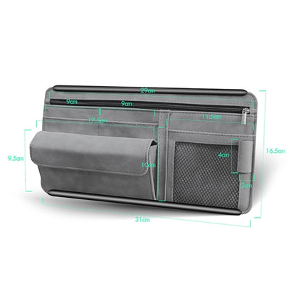 2 PCS Car Sun Viso Sheepskin Leather Storage Bag