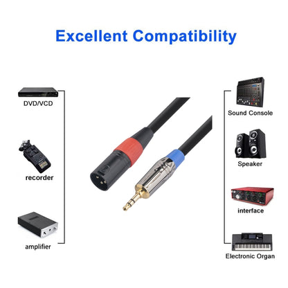 TC194BUXK108-03 3.5mm TRS Male to XLR 3pin Male Microphone Audio Cable, Length: 30cm, 3.5mm M to XLR M