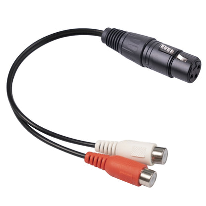 3714 3pin XLR Female to 2 x RCA Female Audio Cable, Length: 20cm, XLR F to 2 x RCA F