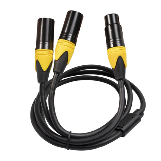 XK303MMF-10  3pin XLR Female to Dual XLR  Male Audio Cable, Length: 1m, XLR F to 2 x XLR M