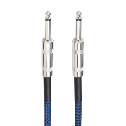 TC048BL 6.35mm Plug Male to Male Electric Guitar Mono Audio Cable, 1.8m, 3m, 5m, 10m