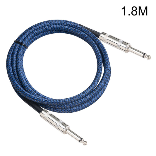 TC048BL 6.35mm Plug Male to Male Electric Guitar Mono Audio Cable, 1.8m, 3m, 5m, 10m