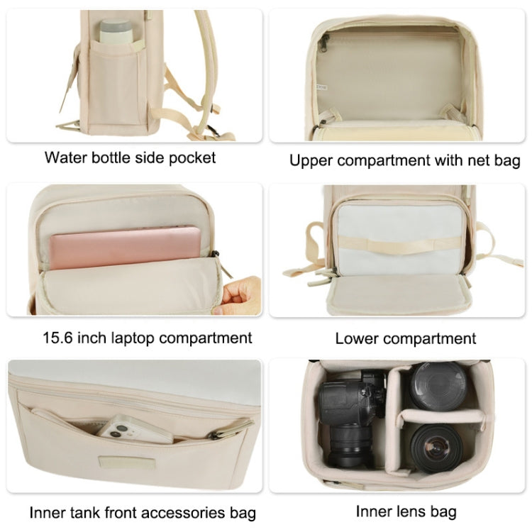 CADeN Multifunctional Photography Shoulders Digital Bag Portable Camera Backpack, 28.5 x 14 x 42cm