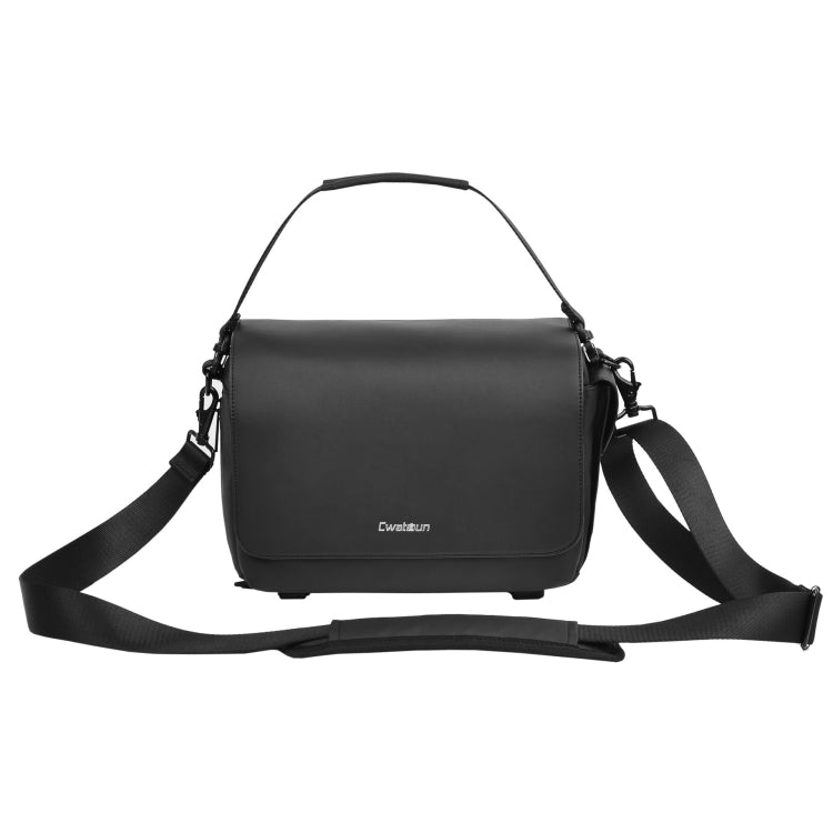 CADeN D73 Camera Sling Bag Water-resistant Shockproof Camera Handbag, 23.5 x 14 x 19cm Black White, 28 x 15 x 20cm Black