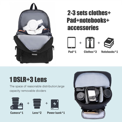 CADeN D30 Detachable Dual Uses Professional SLR Camera Backpack Shockproof Bags
