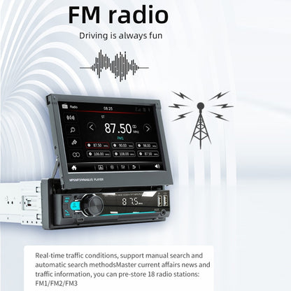 9901 7 inch Car  Retractable MP5 Player Supports FM & Mobile Phone Internet, 9901