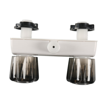 Dual Knob RV Shower Faucet Valve Diverter, Brown, Black