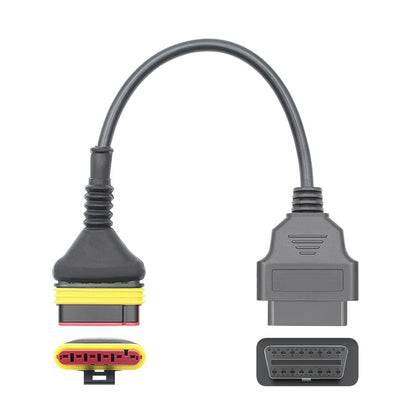 Motorcycle OBD 6 Pin to 16 Pin Adapter Cable for Benelli, For Benelli