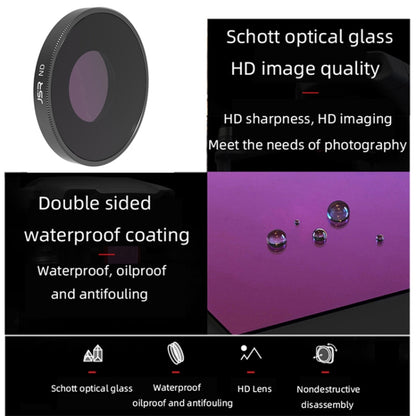 JSR LS Lens Filter For DJI Osmo Action 3 / GoPro Hero11 Black / HERO10 Black / HERO9 Black, ND8, ND16, ND32, ND64, ND1000, ND8PL, ND16PL, ND32PL, ND64PL