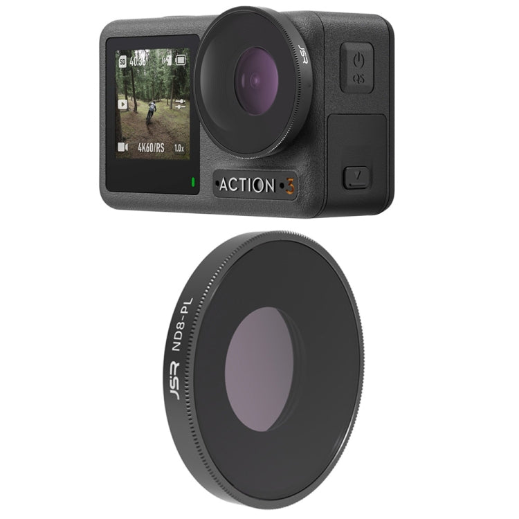 JSR LS Lens Filter For DJI Osmo Action 3 / GoPro Hero11 Black / HERO10 Black / HERO9 Black, ND8, ND16, ND32, ND64, ND1000, ND8PL, ND16PL, ND32PL, ND64PL