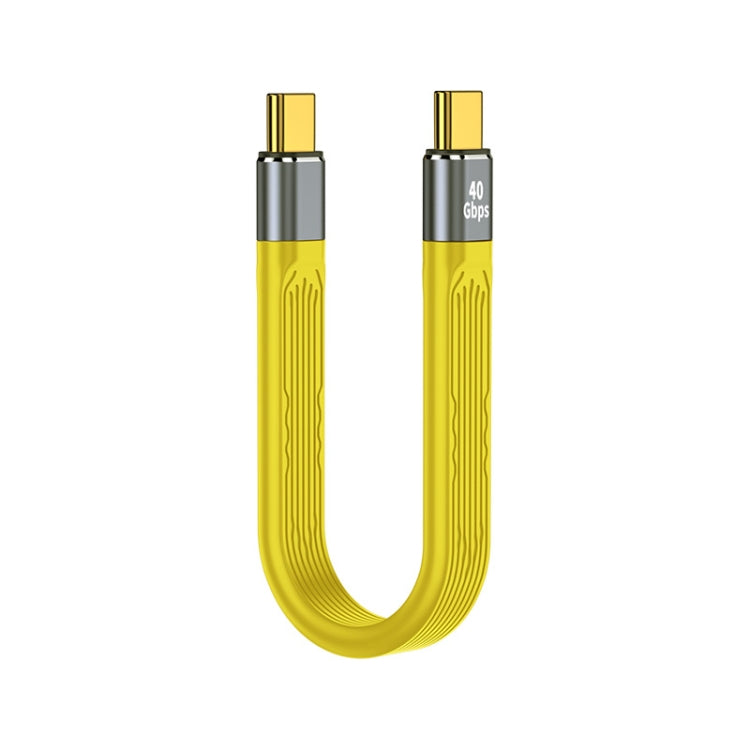 100W 40Gbps USB-C/Type-C to USB-C/Type-C FPC Flexible Data Cable, Length: 13.8cm, 40Gbps USB-C/Type-C to USB-C/Type-C