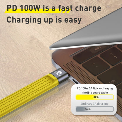 100W 10Gbps USB-C/Type-C Female to USB-C/Type-C Male FPC Flexible Data Cable, Length: 13.8cm, 10Gbps USB-C/Type-C Female to USB-C/Type-C Male