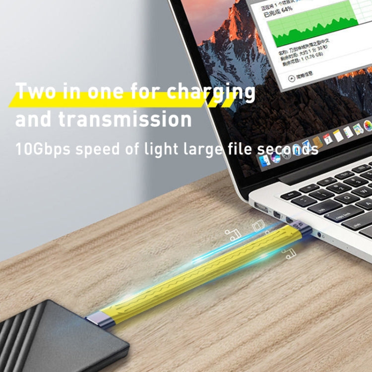 100W 10Gbps USB-C/Type-C Female to USB-C/Type-C Male FPC Flexible Data Cable, Length: 13.8cm, 10Gbps USB-C/Type-C Female to USB-C/Type-C Male