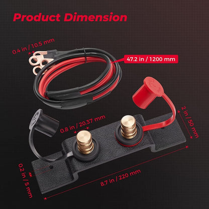 Car Battery Jumper Starter, 0.7cm, 1.2cm