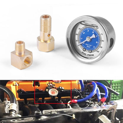 For Honda Civic Car Modification Fuel Pressure Gauge 0-100PSI, For Honda Civic(Black), For Honda Civic(Blue)