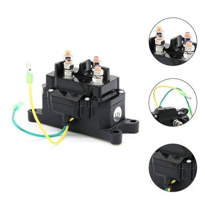 For UTV / Pickup Truck / ATV Electric Winch Relay Heavy Duty Solenoid Contactor with Rocker Arm & Switch, Winch Relay with Rocker Arm & Switch