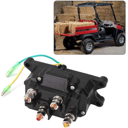 For UTV / Pickup Truck / ATV Electric Winch Relay Heavy Duty Solenoid Contactor with Rocker Arm & Switch, Winch Relay with Rocker Arm & Switch
