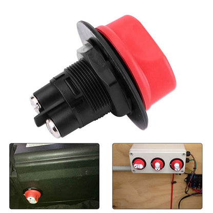 Car Yacht Battery Selector Isolator Disconnect Rotary Switch Cut With Power Cord, 50A 10AWG, 100A 8AWG, 200A 6AWG, 300A 6AWG