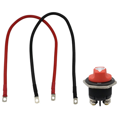 Car Yacht Battery Selector Isolator Disconnect Rotary Switch Cut With Power Cord, 50A 10AWG, 100A 8AWG, 200A 6AWG, 300A 6AWG