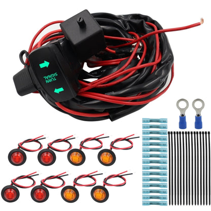 For UTV / ATU Car Turn Signal Light Toggle Switch Turn Signal Kit, Vertical Turn Switch, Horizontal Turn Switch, Vertical Green Turn Switch