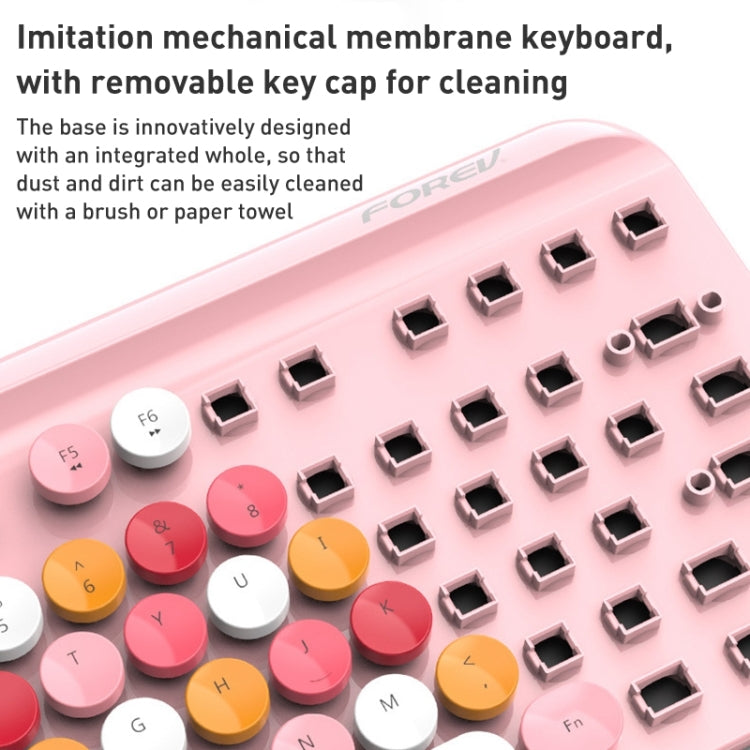 FOREV FFVWI9 Mixed Color Portable 2.4G Wireless Keyboard Mouse Set