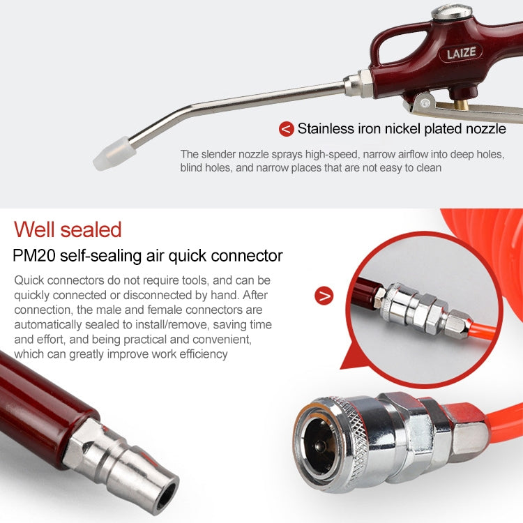 LAIZE Aluminum Alloy Cleaning Dust Removing Gun Strong Blow Dust Gun, Blow Dust Gun