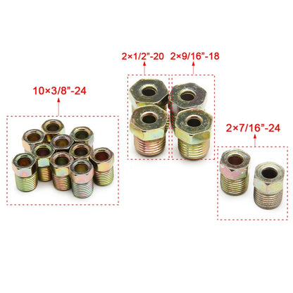 Car 25ft Zinc Plated Brass Brake Tube with Fittings, 25ft