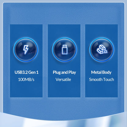 ORICO USB3.2 Gen1 USB Flash Drive, Read 260MB/s, Write 15MB/s, 32GB USB A, 32GB Type-C, 64GB USB A, 64GB Type-C, 128GB USB A, 128GB Type-C, 256GB USB A, 256GB Type-C