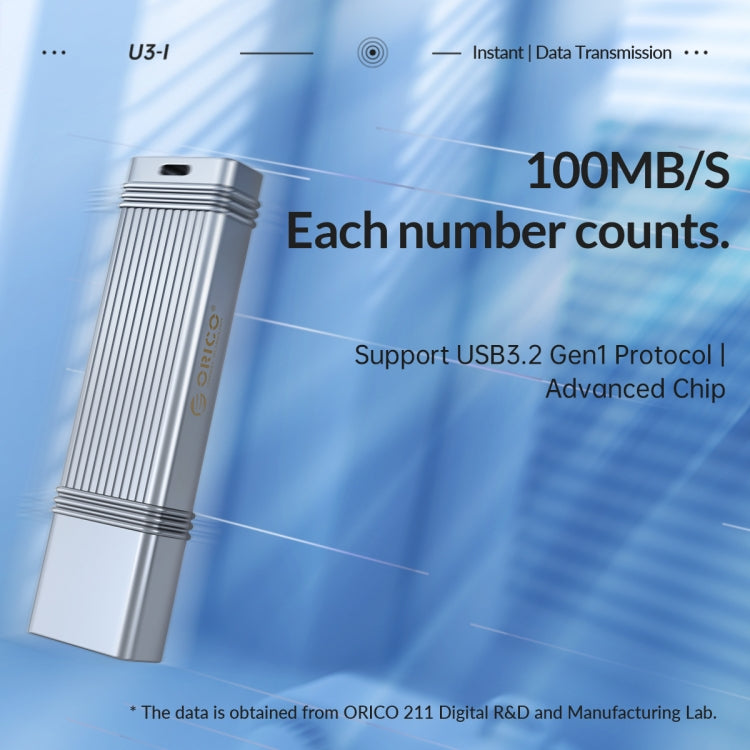 ORICO USB3.2 Gen1 USB Flash Drive, Read 260MB/s, Write 15MB/s, 32GB USB A, 32GB Type-C, 64GB USB A, 64GB Type-C, 128GB USB A, 128GB Type-C, 256GB USB A, 256GB Type-C