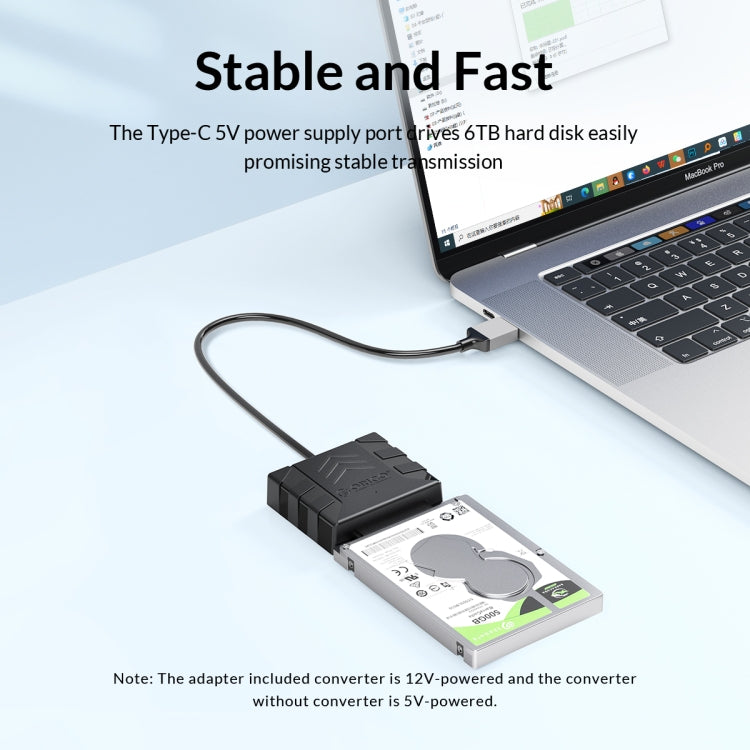 ORICO UTS1 Type-C / USB-C USB 3.0 2.5-inch SATA HDD Adapter with Silicone Case, 0.3m, 0.5m, 1m