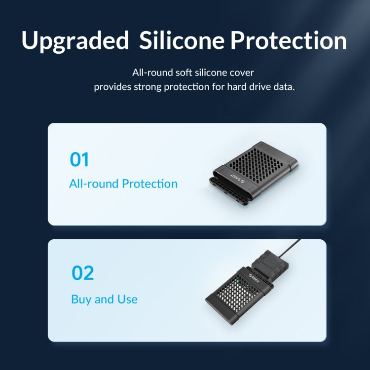 ORICO UTS1 Type-C / USB-C USB 3.0 2.5-inch SATA HDD Adapter with Silicone Case, 0.3m, 0.5m, 1m