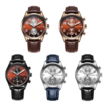 Ochstin 5043G Multifunctional Waterproof Leather Strap Quartz Watch
