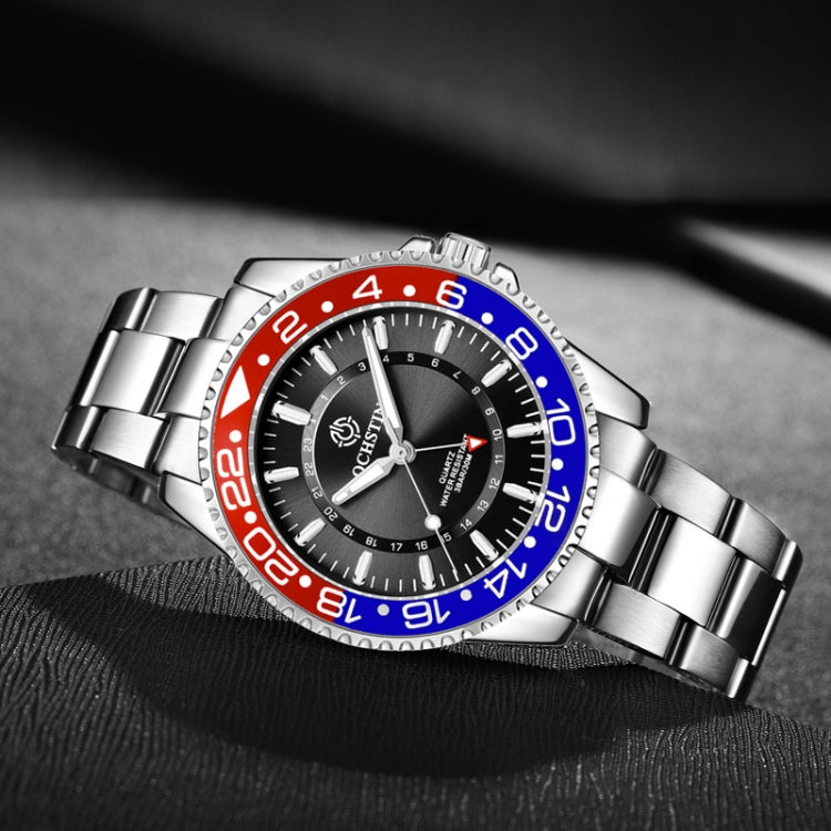 Ochstin 5019B Multifunctional Waterproof Stainless Steel Strap Quartz Watch