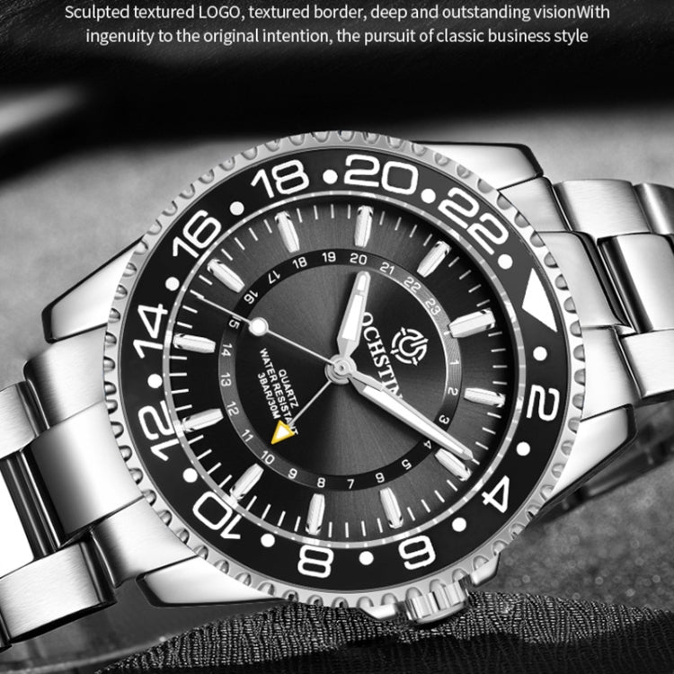 Ochstin 5019B Multifunctional Waterproof Stainless Steel Strap Quartz Watch