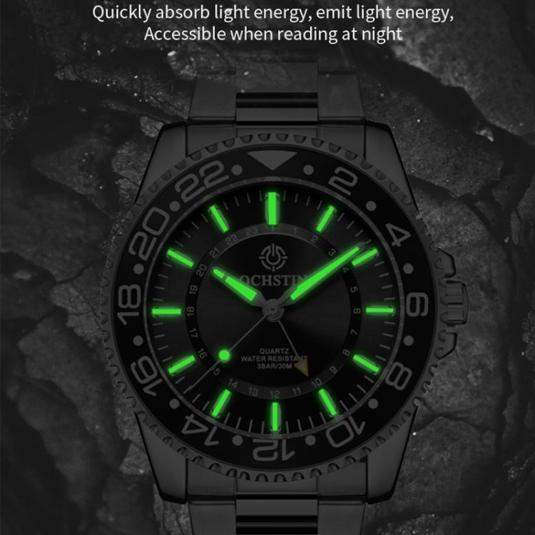 Ochstin 5019B Multifunctional Waterproof Stainless Steel Strap Quartz Watch