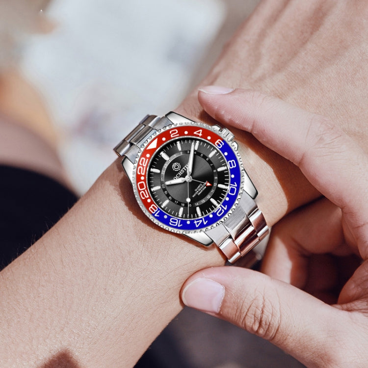 Ochstin 5019B Multifunctional Waterproof Stainless Steel Strap Quartz Watch