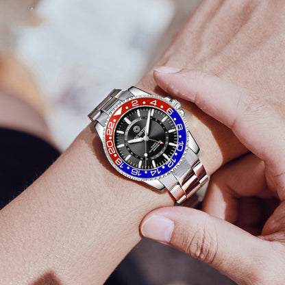 Ochstin 5019B Multifunctional Waterproof Stainless Steel Strap Quartz Watch