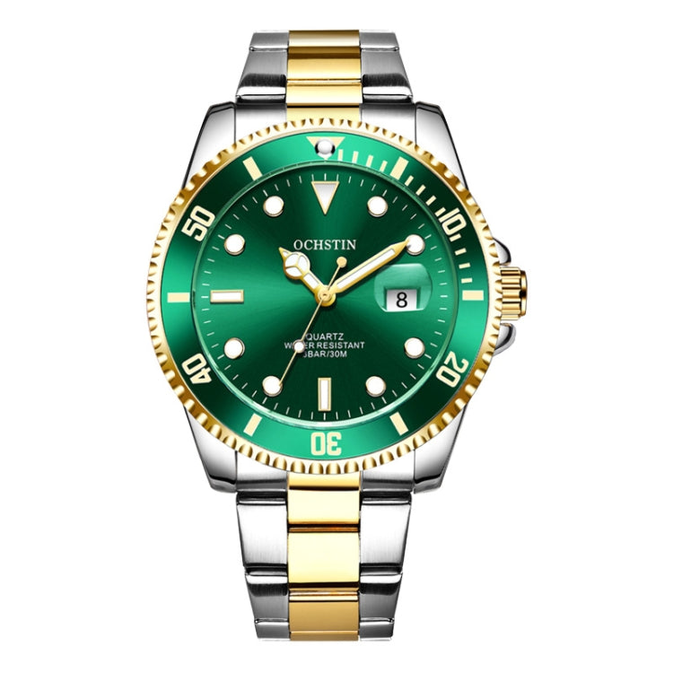Ochstin 5019F Fashion Business Single Calendar Waterproof Stainless Steel Strap Quartz Watch