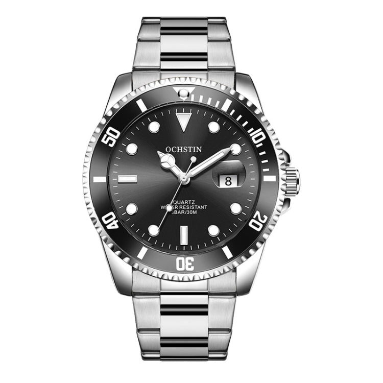 Ochstin 5019F Fashion Business Single Calendar Waterproof Stainless Steel Strap Quartz Watch